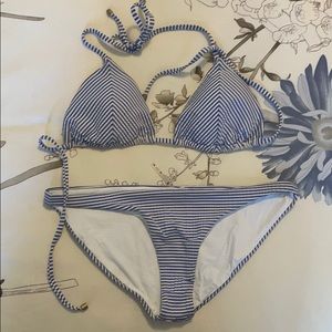 Vitamin A Blue Stripe Bikini